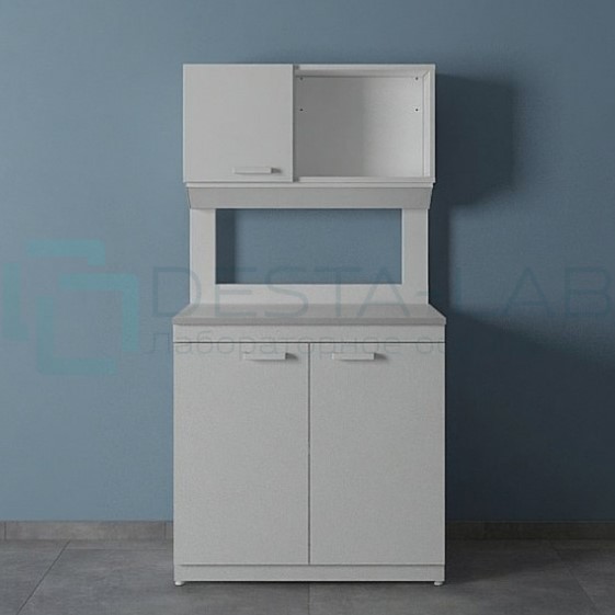 Стол лабораторный с шкафом-надстройкой ЛК-900 СН (Сталь, GranTec)