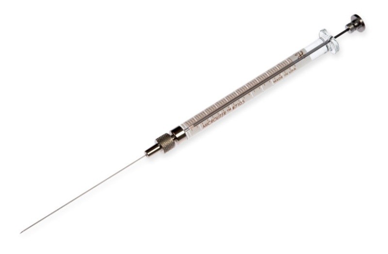 Шприц микролитровый Hamilton 5 мкл, 7105 KH, Knurled Hub Needle, 24 gauge, 2.75 in, point style 2