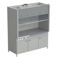 Шкаф вытяжной без подвода воды 1800х900х2145 мм, раб. поверхность - МОНОЛИТНЫЙ КЕРАМОГРАНИТ