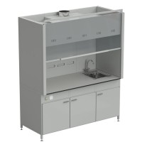 Шкаф вытяжной с мойкой из НС и смесителем 1800х900х2145 мм, раб. поверхность - LABGRADE