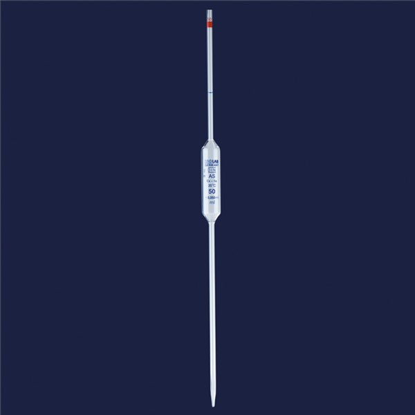 Пипетка Мора ISOLAB 3 мл, с одной меткой, класс AS, стекло