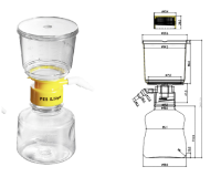 Фильтрующая система, 500 мл, 0,45 мкм, нейлон, стерильная, d мембраны 75 мм, Extracto, 1 шт./уп., 12 шт./кор., GVS