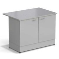 Стол-тумба ЭКРОС 1200х800х900 мм 2 двери, раб. поверхность - МОНОЛИТНЫЙ КЕРАМОГРАНИТ с ПВХ кромкой