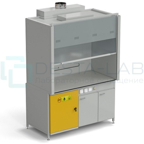 Шкаф вытяжной без подвода воды 1500х900х2145 мм с отсеком для хранения кислот, раб. поверхность - LABGRADE