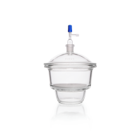 Эксикатор DURAN Group вакуумный, NOVUS, 18,5 л, с крышкой с краном, с фарфоровой вставкой DN300