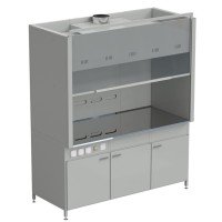 Шкаф вытяжной без подвода воды 1800х900х2145 мм, раб. поверхность - НЕРЖАВЕЮЩАЯ СТАЛЬ