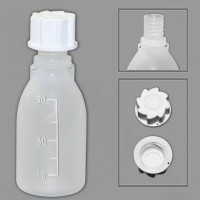 Бутылка градуированная 50 мл, с узким горлом, с крышкой, П/П, Кartell