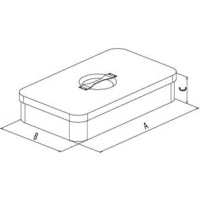 Лоток Bochem для инструментов с крышкой, размеры 230x133x45 мм, нержавеющая сталь
