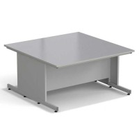 Стол островной ЭКРОС 1500х1500х750 мм, раб. поверхность - МОНОЛИТНЫЙ КЕРАМОГРАНИТ с ПВХ кромкой