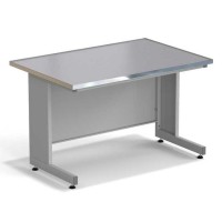 Стол пристенный ЭКРОС 1200х800х750 мм, раб. поверхность - МОНОЛИТНЫЙ КЕРАМОГРАНИТ с НС бортиком