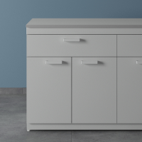 Тумба встраиваемая с дверками и ящиком (высота 770) ЛК-600 ТД-В (Cталь)