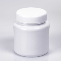 Банка круглая 250 мл белая с крышкой
