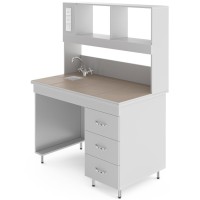 Химический лабораторный стол со столешницей из керамогранитной плитки НВ-1200 ПКХ