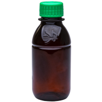 Бутылка круглая ЭКРОС 125 мл коричневая с крышкой