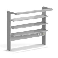 Стеллаж технологический пристенный ЭКРОС с тремя полками и светильником на 1200