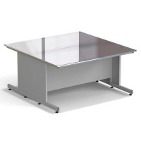Стол островной ЭКРОС 1500х1500х750 мм, раб. поверхность - НЕРЖАВЕЮЩАЯ СТАЛЬ