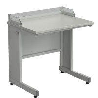 Стол ученический с бортиком 800х600х840, раб. поверхность - ЛАМИНАТ СЕРЫЙ