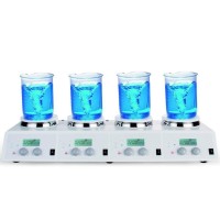 Магнитная мешалка 4-х секционная с подогревом ULAB US-4150D