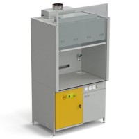 Шкаф вытяжной с подводом воды 1200х900х2145 мм с отсеком для хранения кислот, раб. поверхность - LABGRADE