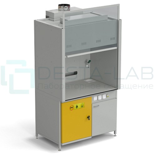 Шкаф вытяжной с подводом воды 1200х900х2145 мм с отсеком для хранения кислот, раб. поверхность - LABGRADE
