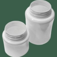 Банка круглая 500 мл белая с крышкой