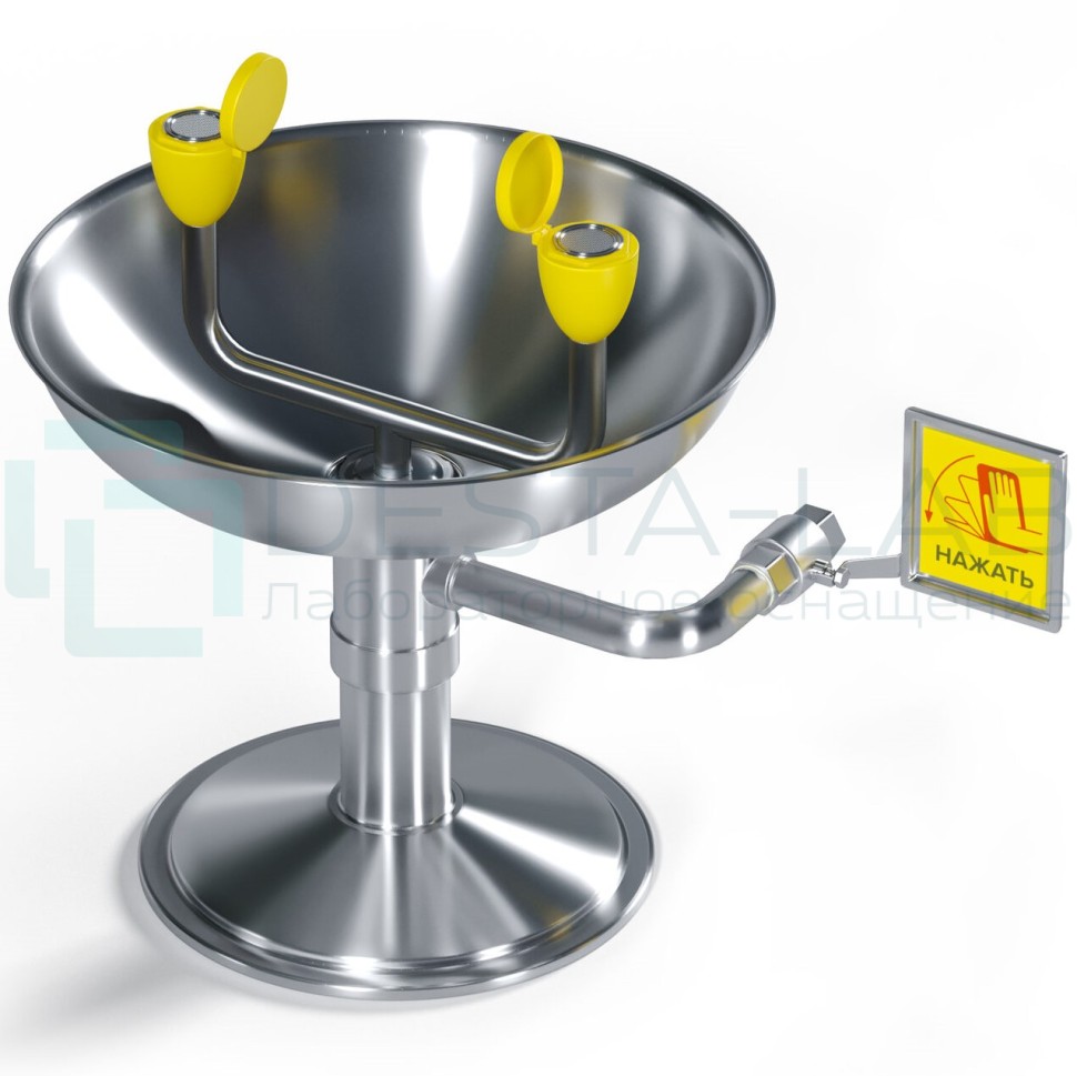 Аварийный душ для промывки глаз настольный, DION