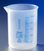 Стакан 250 мл, ПП, с носиком, с градуировкой, низкий, d 67х94 мм, 6 шт./уп., Corning