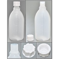 Бутылка градуированная 500 мл, с узким горлом, с крышкой, П/П, Кartell