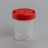 Контейнер одноразовый медицинский полимерный КО0НПП-120 с красной крышкой , ПЕРИНТ