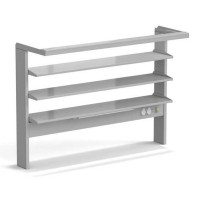 Стеллаж технологический пристенный ЭКРОС с тремя полками и светильником на 1500