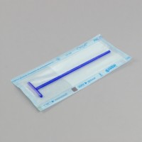 Шпатель микробиологический T-форма, синий, стерильный, инд. уп