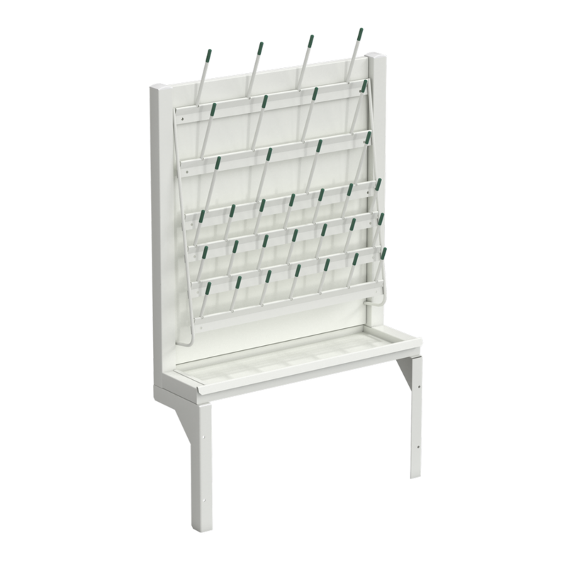 Сушилка 500x150x550 к столу-мойке (56.0532) с кронштейнами, белый металл