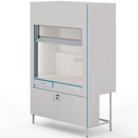 Вытяжной шкаф со столешницей из монолитной керамики ШВ НВК 1500 МОН