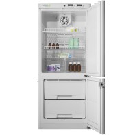 Холодильник комбинированный лабораторный ХЛ-250-1 ПОЗиС (170/80 л) с металлическими дверями и блоком управления БУ-М01