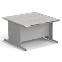 Стол островной ЭКРОС 1500х1500х900 мм, раб. поверхность - КЕРАМИКА с НС бортиком