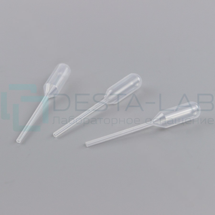 Пипетка одноразовая, нестерильная Пастера, объем 0,5 мл., уп. 1000 шт.