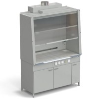 Шкаф вытяжной с подводом воды и электрикой 1520х750х2160 мм, раб. поверхность - КЕРАМИКА