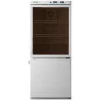 Холодильник комбинированный лабораторный ХЛ-250-1(ТС) ПОЗиС (170/80 л) с тонированной стеклянной, металлической дверью и блоком управления БУ-М01