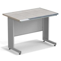 Стол пристенный ЭКРОС 1200х800х900 мм, раб. поверхность - КЕРАМИКА с НС бортиком