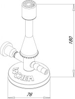 Горелка Теклю газовая с игольчатым клапаном, природный газ, Bochem