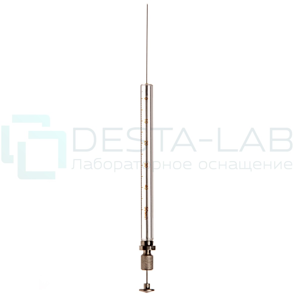 Микрошприц калиброванный МШ-50 на 50 мкл без направляющей (с поверкой 1 шт.), Sorbfil