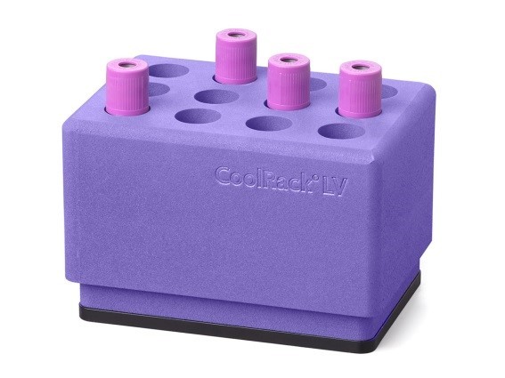 Штатив CoolRack LV, для пробирок 12x13 мм или 16 мм, 12 мест, с изолирующим модулем, фиолетовый, Corning (BioCision)