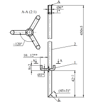 Трубка подачи воздуха ГОСТ 23797-79 эскиз 1-189/1