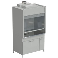 Шкаф вытяжной без подвода воды с ВЗБ светильником 1200х900х2145 мм, раб. поверхность - НЕРЖАВЕЮЩАЯ СТАЛЬ