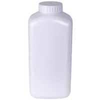 Банка прямоугольная 2000 мл белая с крышкой и прокладкой