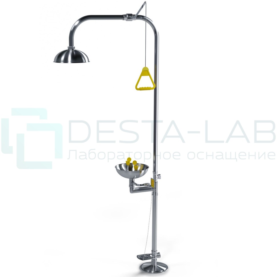 Аварийный душ для глаз и тела с раковиной, DION