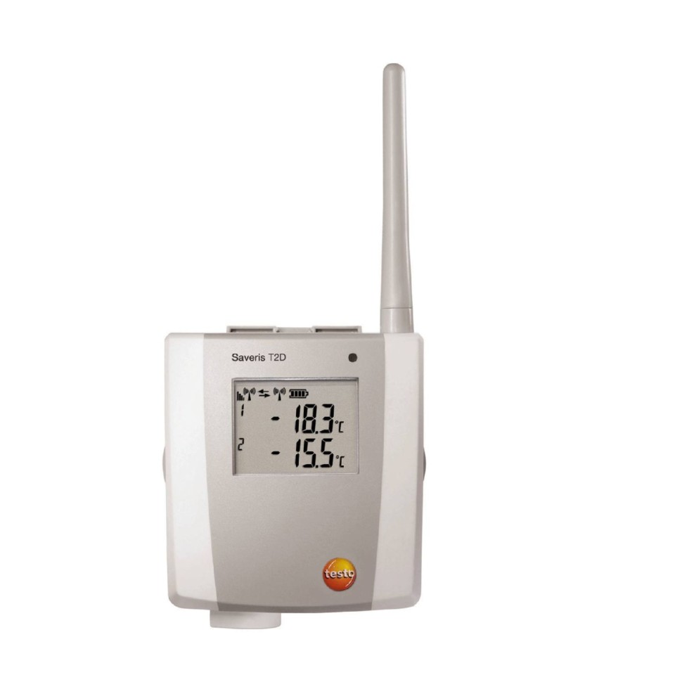 testo Saveris T2 D - 2-х канальный радиозонд температуры, с дверным контактом и дисплеем