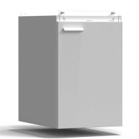 Тумба подвесная дверь правая 400х540х610 мм, средняя, серый металл - СТАЛЬ