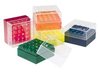 Штатив для хранения криопробирок 1-1,8 мл, 25 мест, поликарбонат, с крышкой, 1 шт., SSI