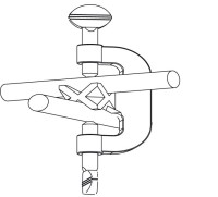 Узел крепежный, винт с изогнутой головкой в форме сердца M6, d 16,5, угол 180°+90°, резьба 8, нержавеющая сталь, Bochem